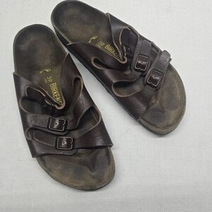 Birkenstock 3 Strap Sandals Brown Size 39